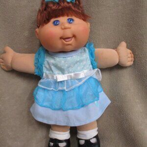 Cabbage Patch Kid 14 in girl doll Jakks PlayAlong auburn hair blue eyes
